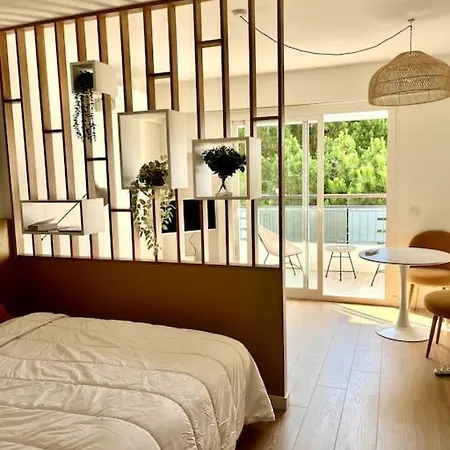 Calme Avec Vue Sur Un Grand Pin Parasol Apartment Cannes